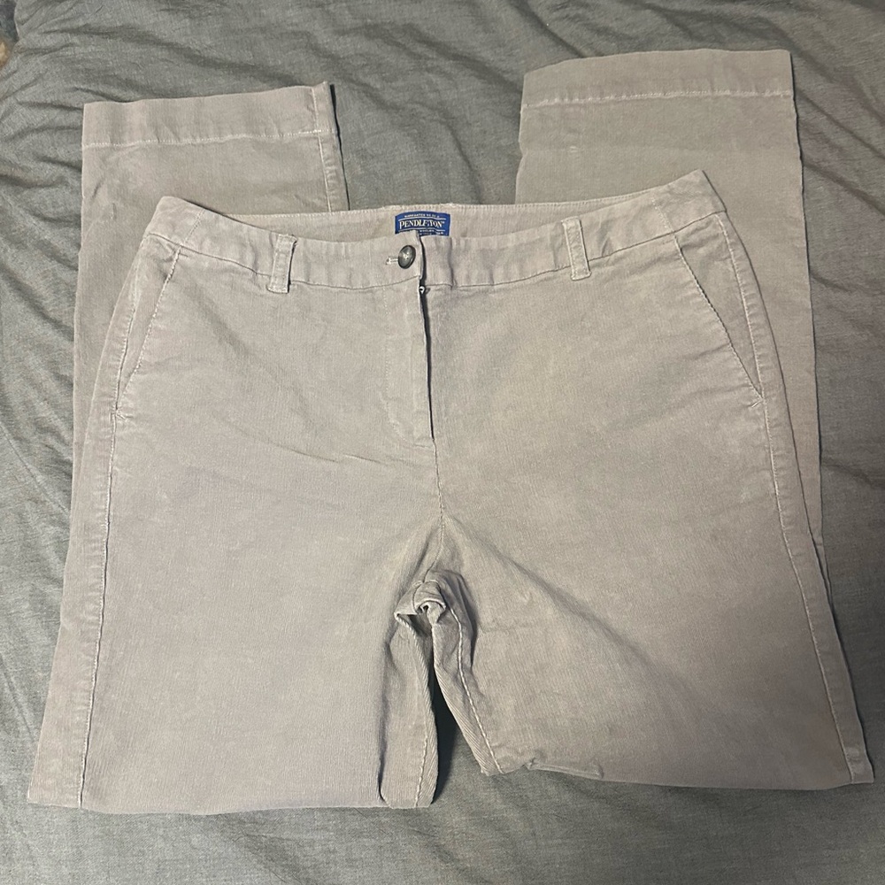 Pendleton Mens Gray Corduroy Dress Pants Size 14